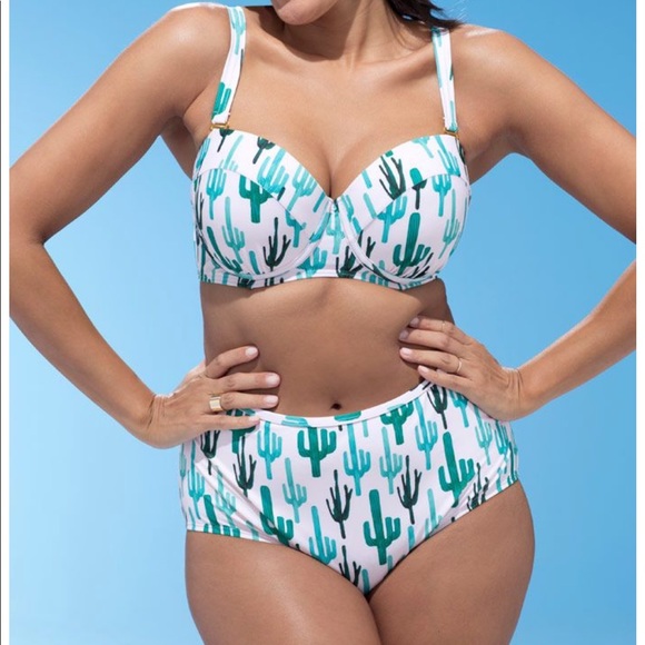 high waisted cactus swimsuit